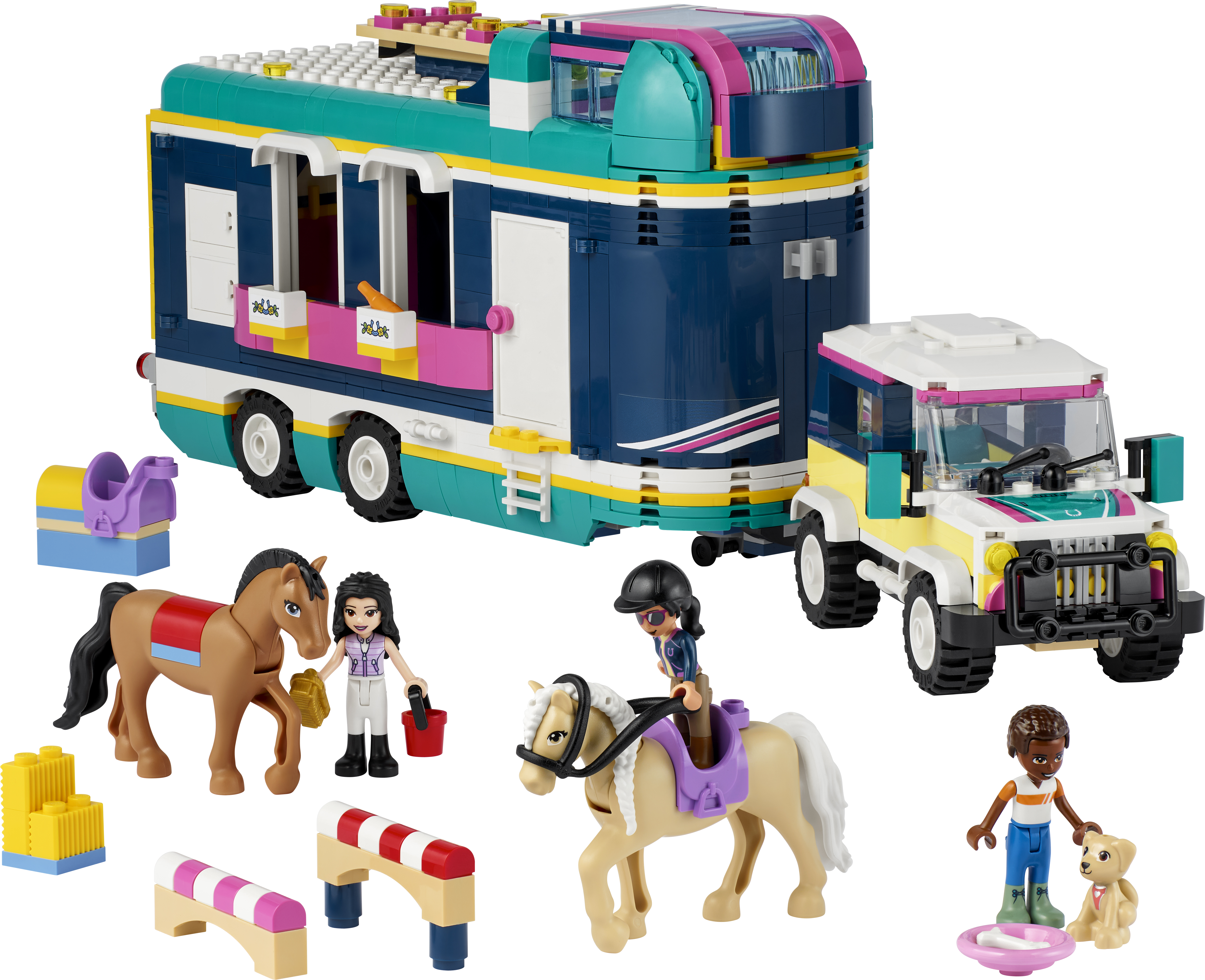 LEGO Friends 41722 Auto s přívěsem pro koně