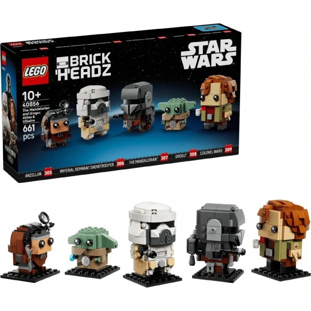 LEGO® BrickHeadz 40856 Mandalorian a Grogu: Spojenci a padouši