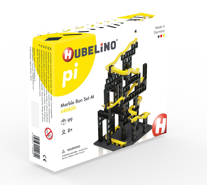 HUBELINO 440600 Pi Kuličková dráha - set s kostkami M 99 ks