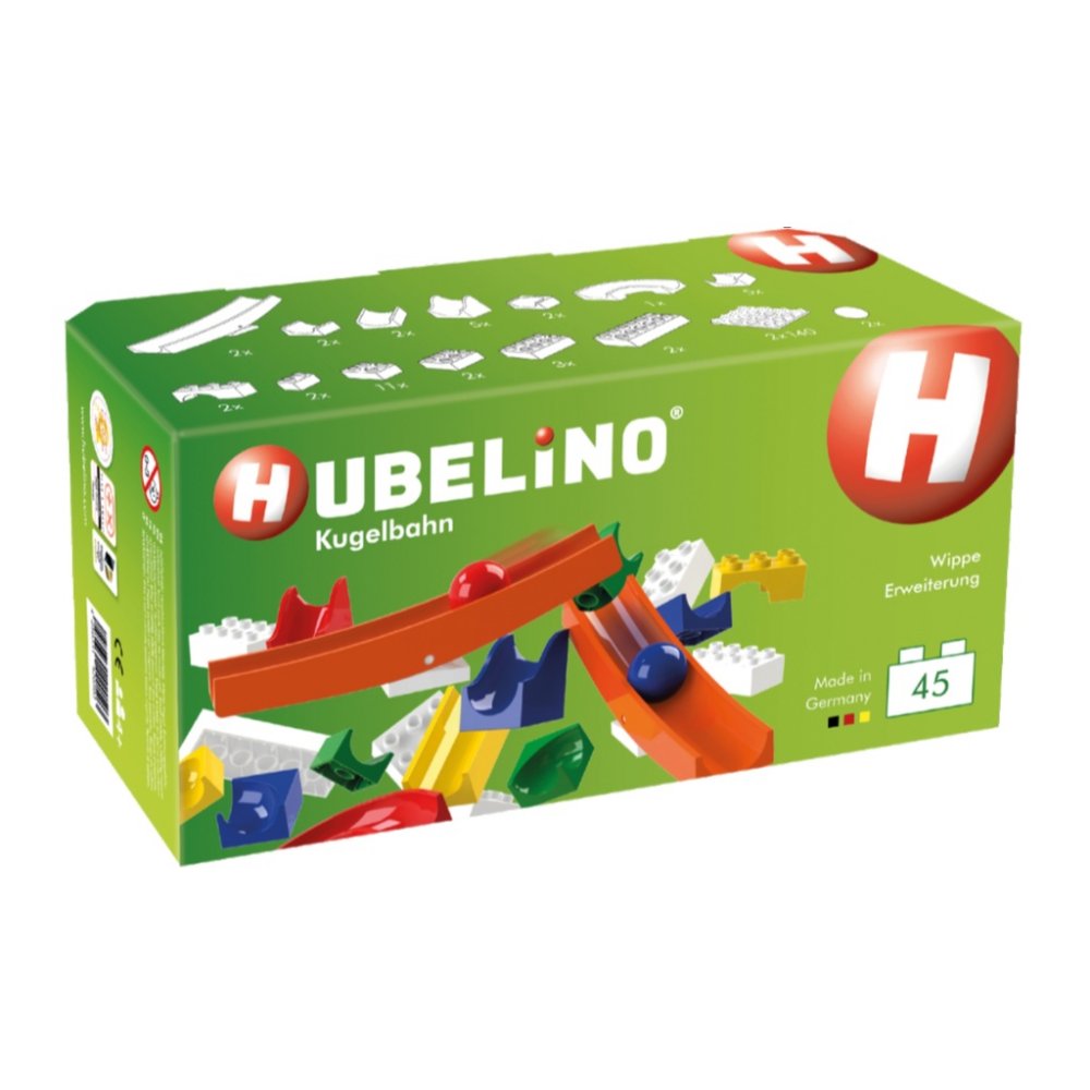 HUBELINO 420503 Kuličková dráha - rozšíření 45 ks, s kolébkou