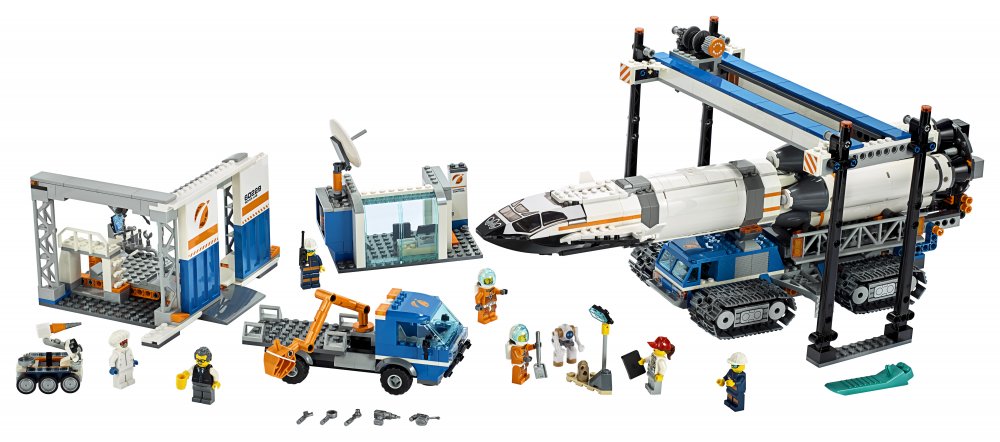 LEGO City 60229 Montáž a přeprava vesmírné rakety