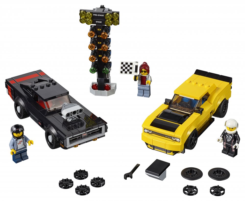 LEGO Speed Champions 75893 2018 Dodge Challenger SRT Demon a 1970 Dodge Charger R/T