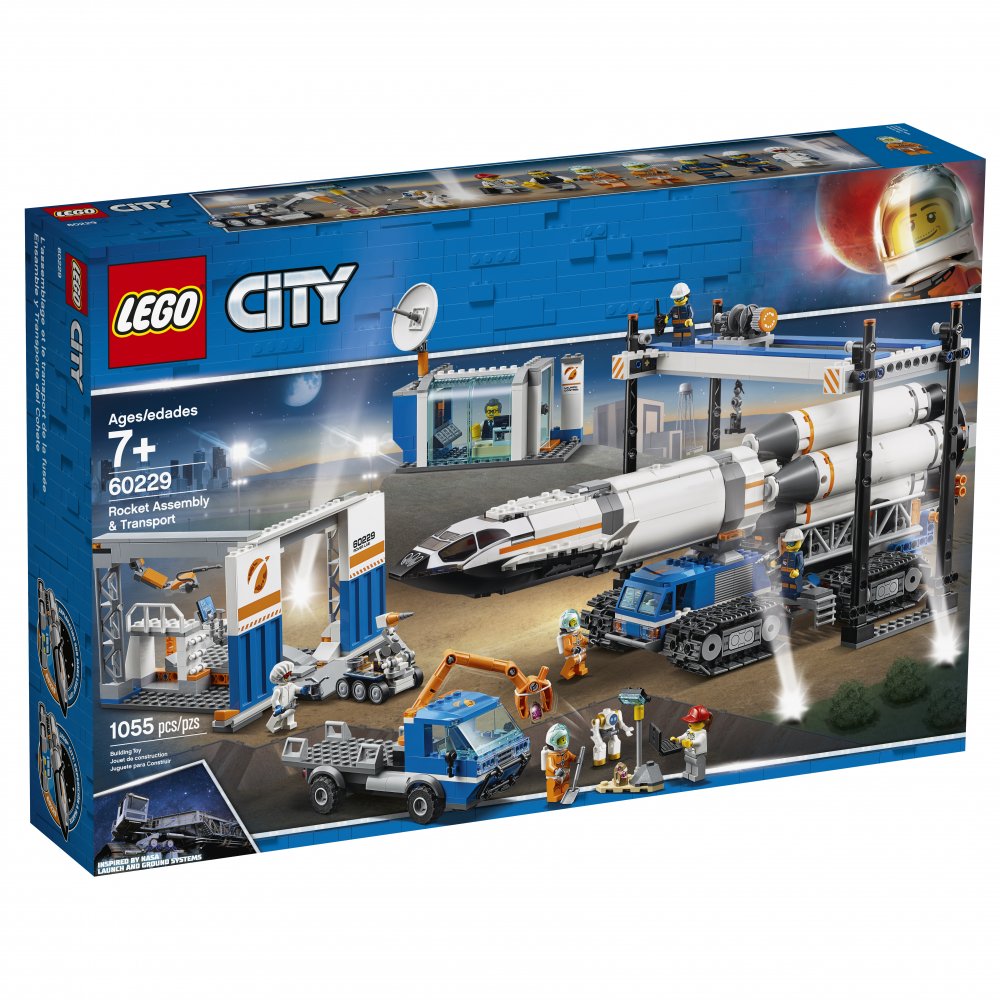 LEGO City 60229 Montáž a přeprava vesmírné rakety