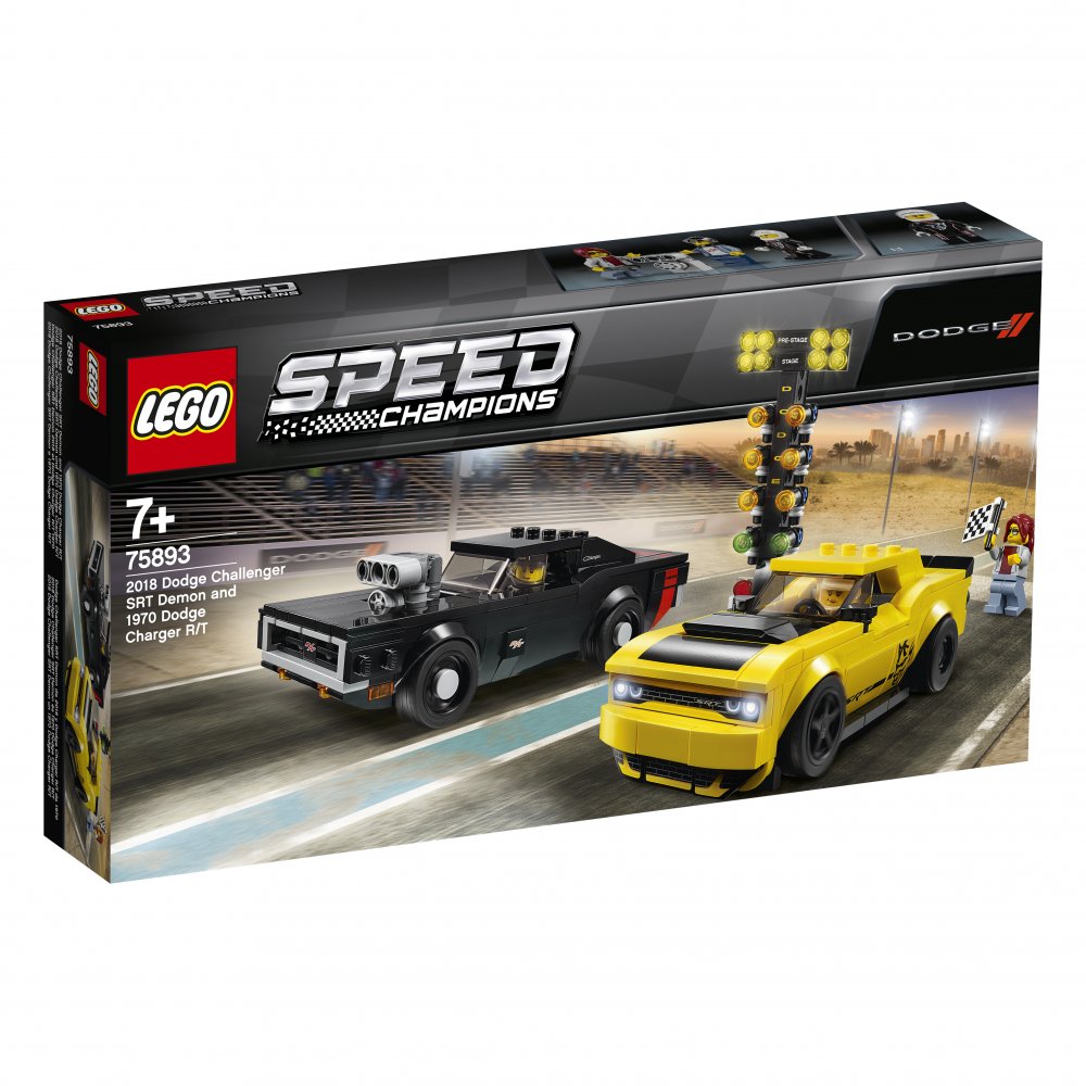 LEGO Speed Champions 75893 2018 Dodge Challenger SRT Demon a 1970 Dodge Charger R/T