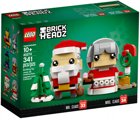 LEGO BrickHeadz 40274 Pan a paní Santa Clausovi